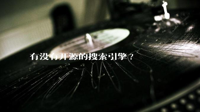 有没有开源的搜索引擎?