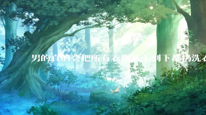 男的真的会把所有衣服从上到下都扔洗衣机吗？